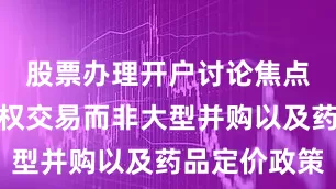 股票办理开户讨论焦点集中于授权交易而非大型并购以及药品定价政策