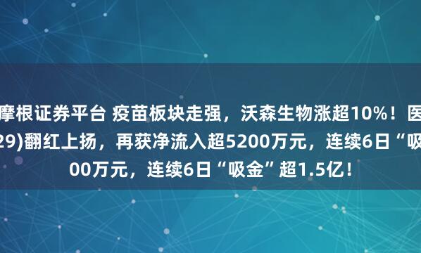 摩根证券平台 疫苗板块走强，沃森生物涨超10%！医药ETF(159929)翻红上扬，再获净流入超5200万元，连续6日“吸金”超1.5亿！